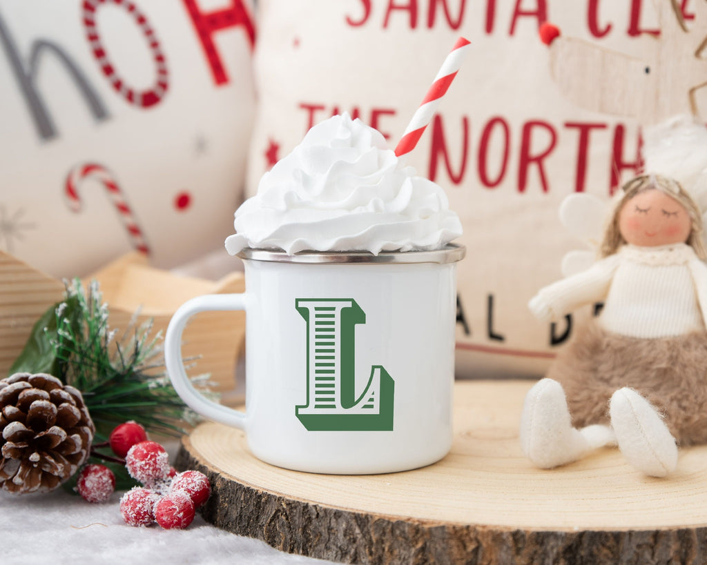 Christmas Initial Mug