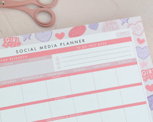 A4 Social Media Planner